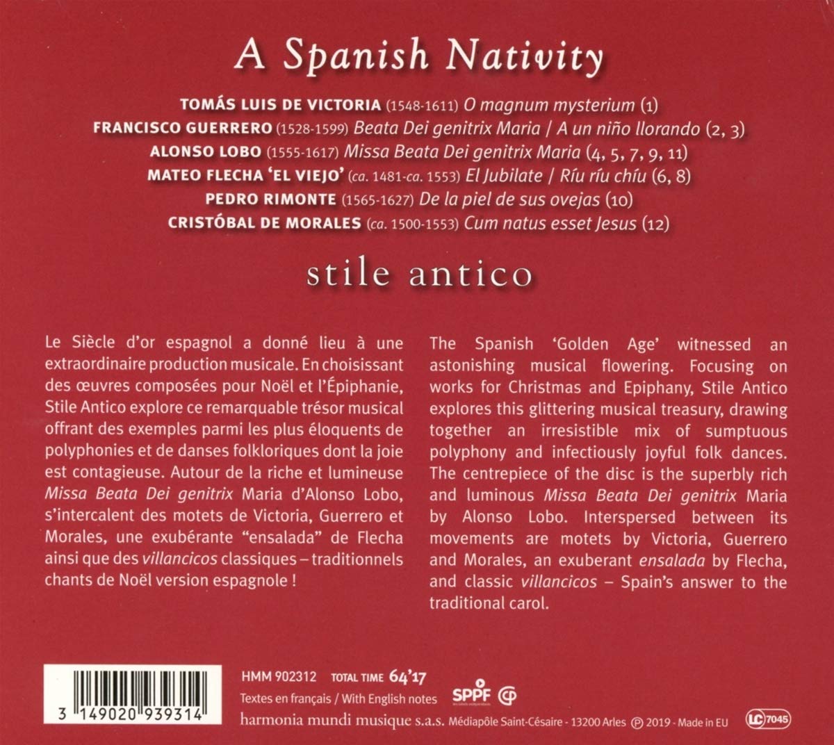 Stile Antico 르네상스 시대 스페인 성탄 작품집 (A Spanish Nativity)