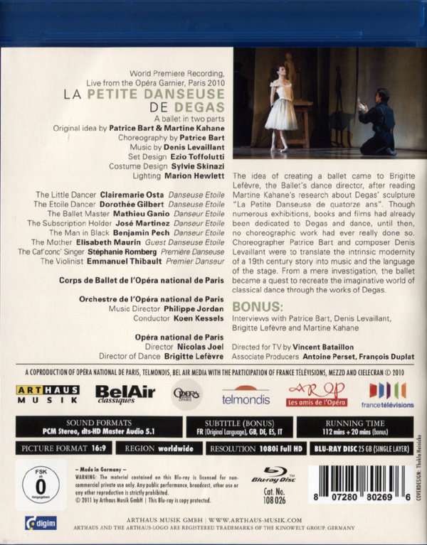 파리 국립 오페라 발레단의 `드가의 작은 무희` (Denis Levaillant: La Petite Danseuse de Degas)