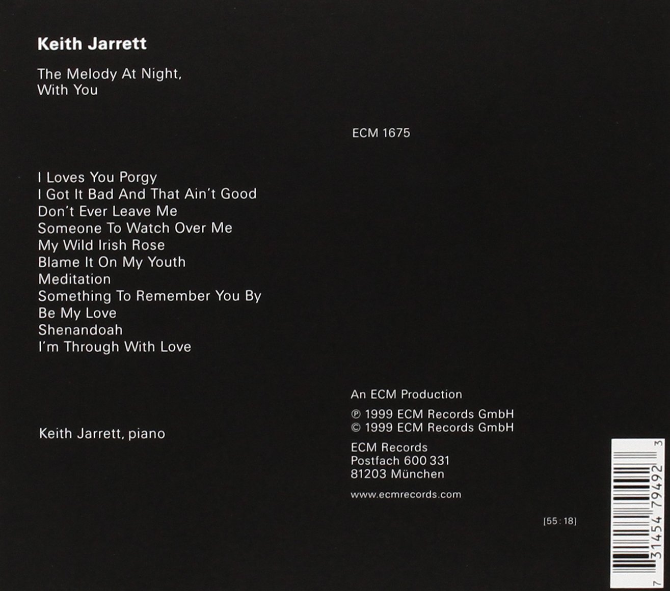 Keith Jarrett (키스 자렛) - The Melody At Night With You