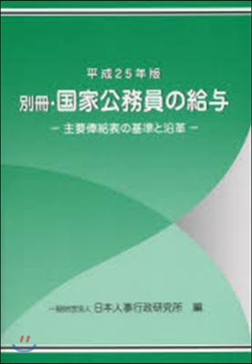 平25 別冊.國家公務員の給輿－主要俸給