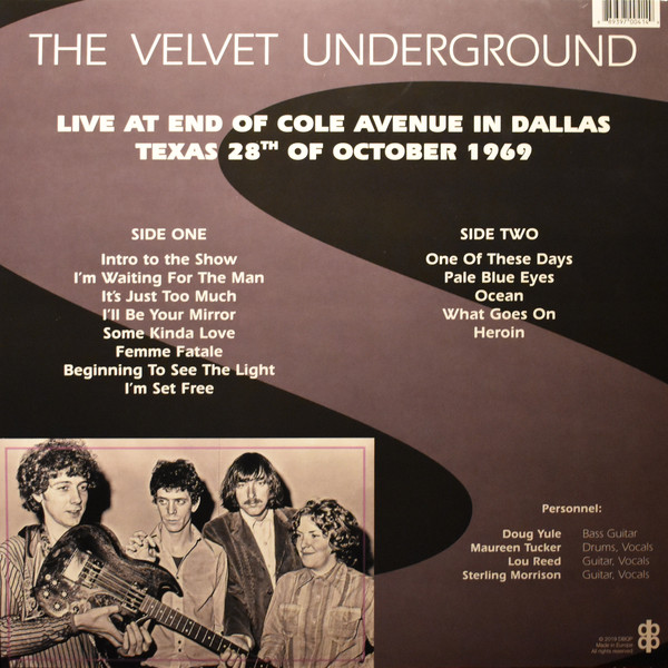 The Velvet Underground (벨벳 언더그라운드) - Live At End Of Cole Avenue In Dallas, Texas 28th Of October 1969 [LP]