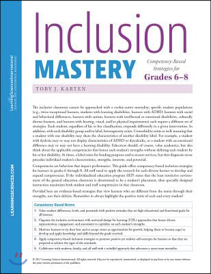 Inclusion Mastery - Competency-based Strategies for Grades 6-8 Quick Reference Guide