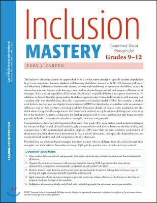 Inclusion Mastery - Competency-based Strategies for Grades 9-12 Quick Reference Guide