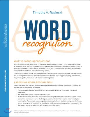 Word Recognition Quick Reference Guide