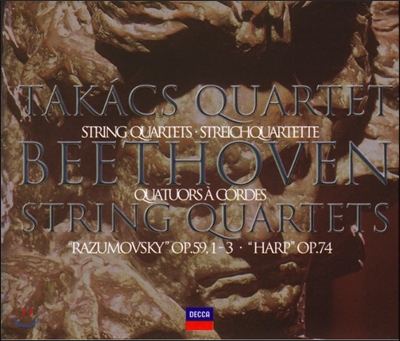 Takacs Quartet 베토벤: 중기 현악 사중주 - 라주모스프키, 하프 (Beethoven: String Quartet Op.59 &amp; Op.74) 타카치 사중주단