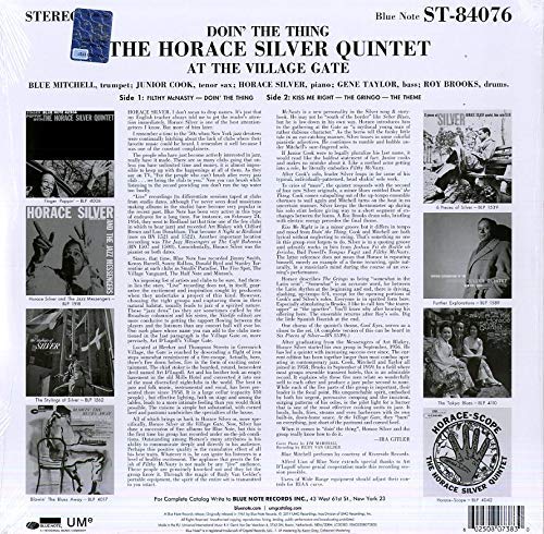Horace Silver (호레이스 실버) - Doin' The Thing [LP]