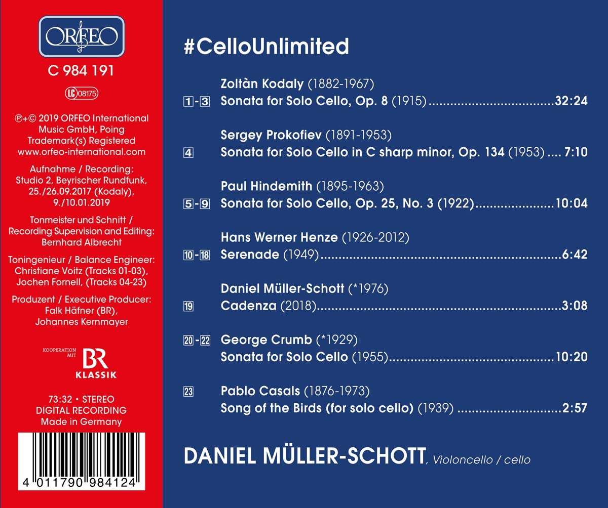 Daniel Muller-Schott 20세기 첼로 독주 작품 모음집 (#CelloUnlimited)