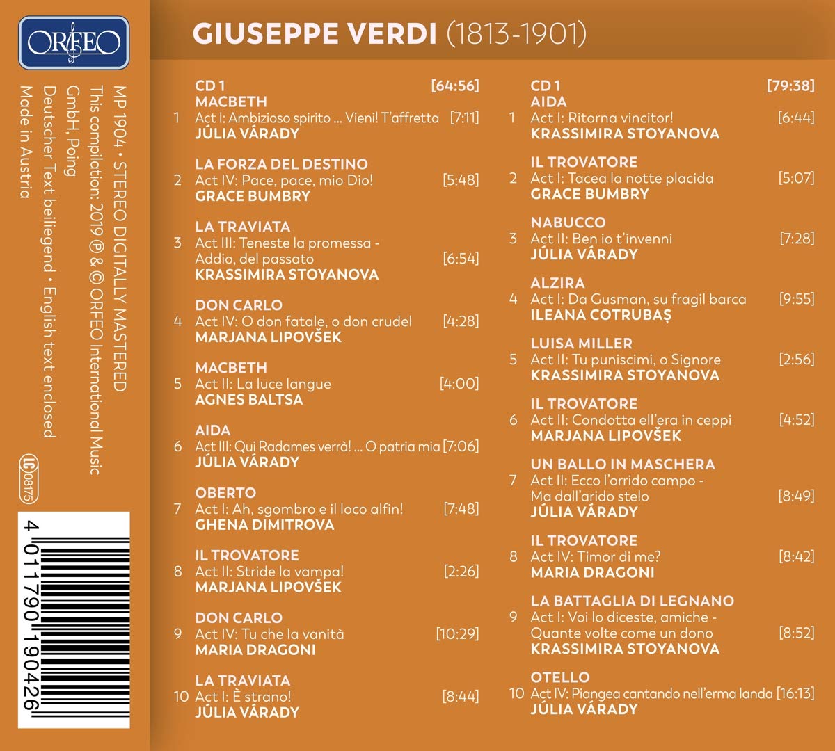 베르디 오페라의 여주인공들 (Verdi Heroines)