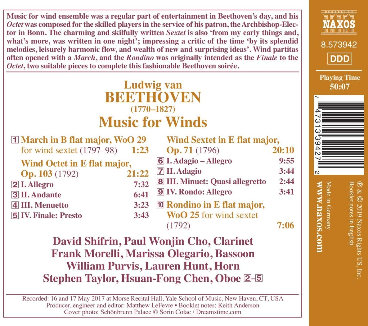 베토벤: 관악기를 위한 음악 (Beethoven: Music for Winds)
