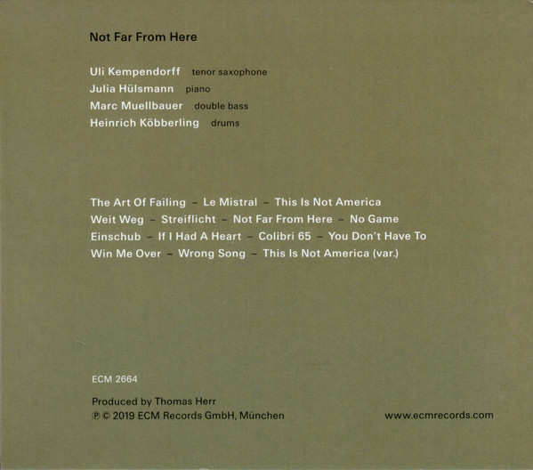 Julia Hulsmann Quartet (율리아 휠스만 쿼텟) - Not Far From Here