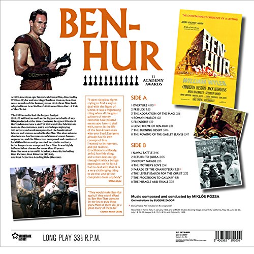 벤허 (1959) 영화음악 (Ben Hur OST by Miklos Rozsa) [LP]