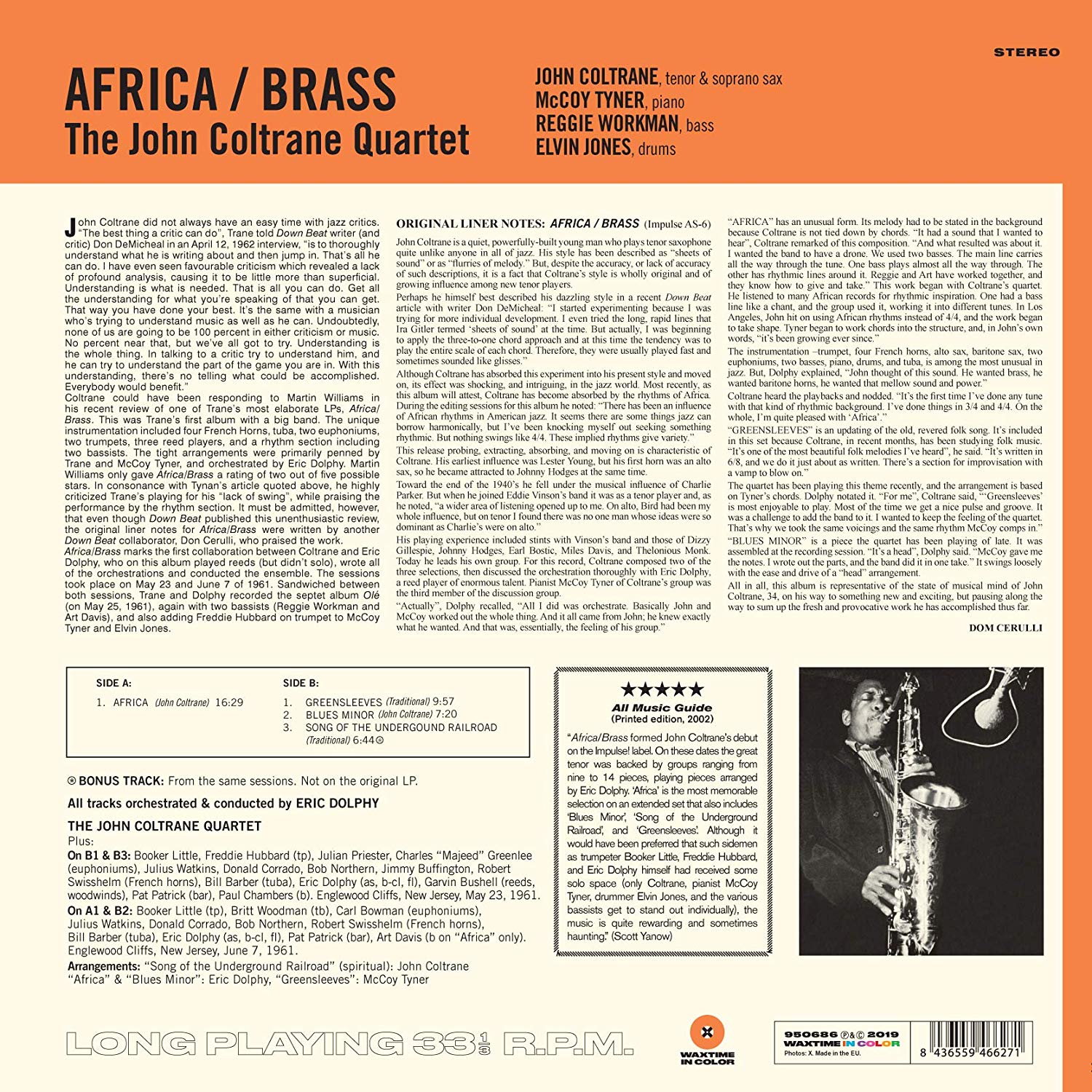 John Coltrane (존 콜트레인) - Africa/Brass [오렌지 컬러 LP]