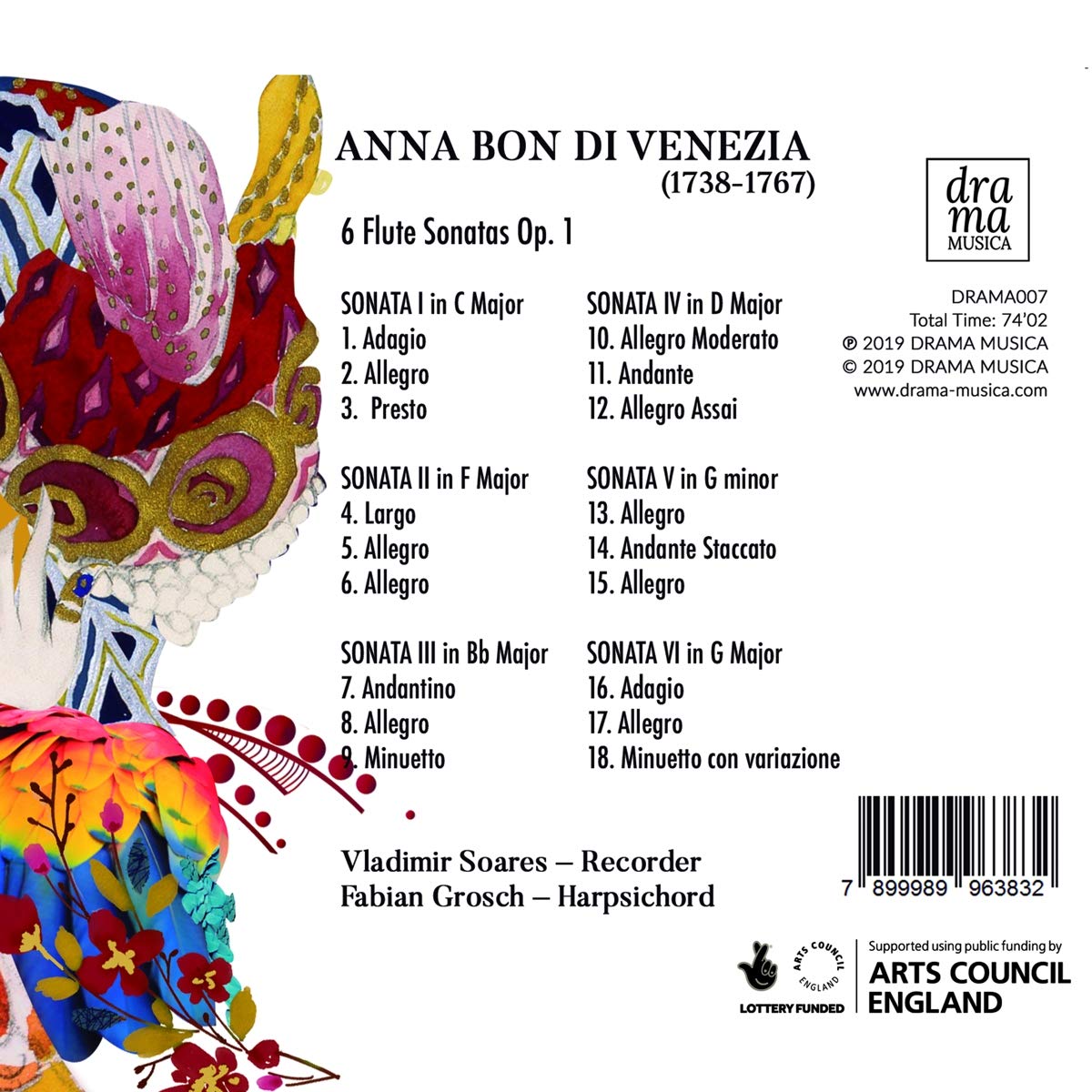 Vladimir Soares 안나 본 디 베네치아: 여섯 개의 플루트 소나타 (Anna Bon di Venezia: Flute Sonatas)