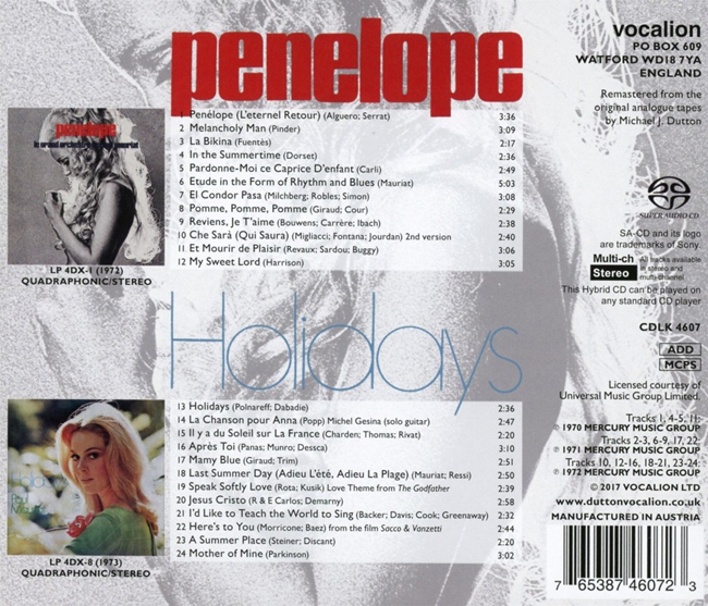 Paul Mauriat (폴 모리아) - Penelope & Holidays (Original Analog Remastered)