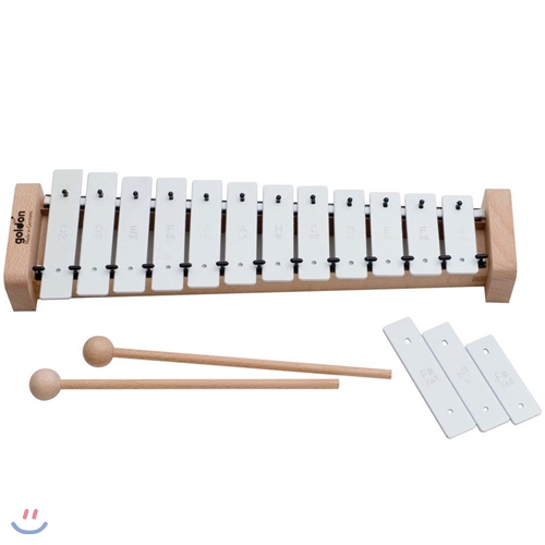 [Goldon] 골든 소프라노 메탈로폰(소형), 12음 + 3음, 11047, Soprano Metallophone, beechwood