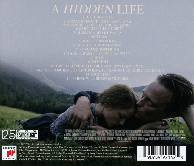 어 히든 라이프 영화음악 (A Hidden Life Original Motion Picture Soundtrack by James Newton Howard)