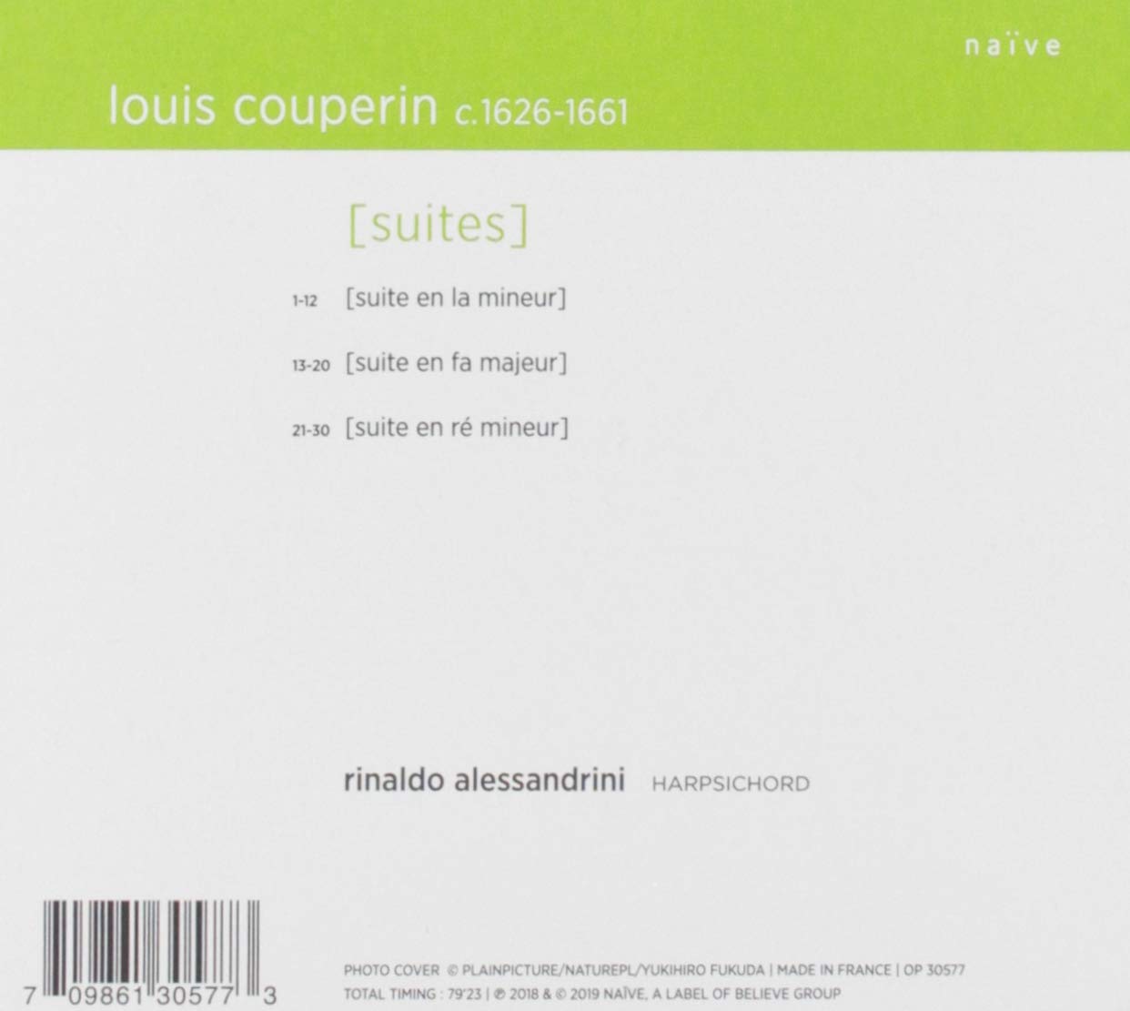 Rinaldo Alessandrini 루이 쿠프랭: 모음곡집 (Louis Couperin: Suites)