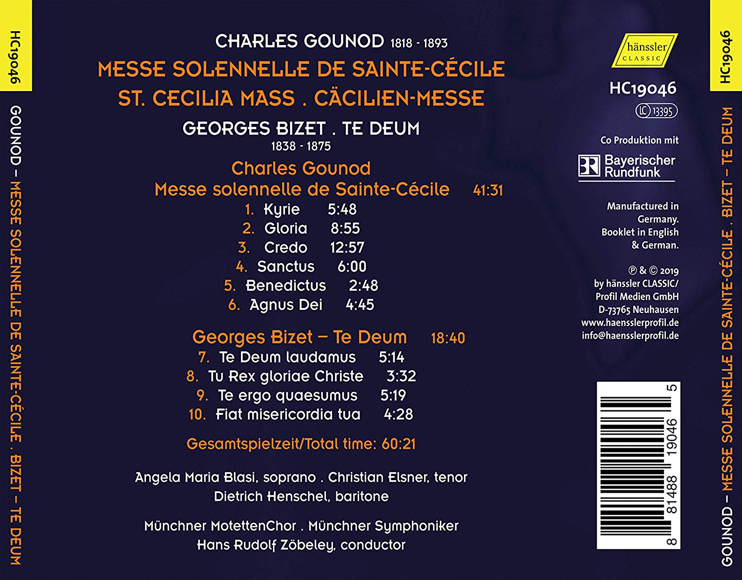 Hans Rudolf Zobeley 구노: 성 세실리아 미사 / 비제: 테 데움 (Gounod: St Cecilia Mass / Bizet: Te Deum)