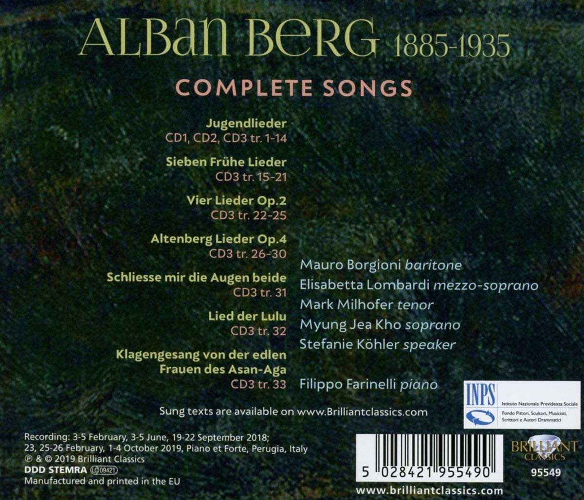 Myung Jea Kho 알반 베르크: 가곡 모음집 (Alban Berg: Complete Songs)