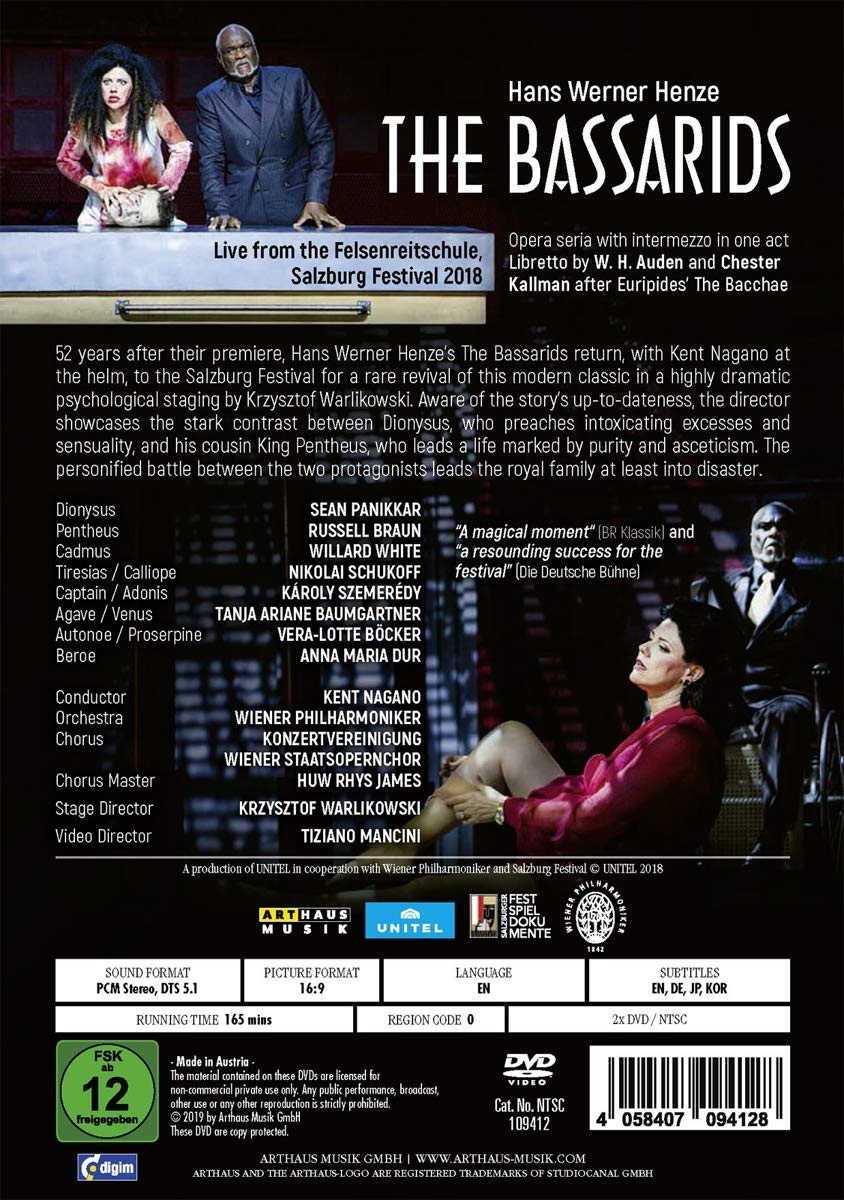 Kent Nagano 한스 베르너 헨체: 오페라 `바사리드` (Hans Werner Henze: The Bassarids)