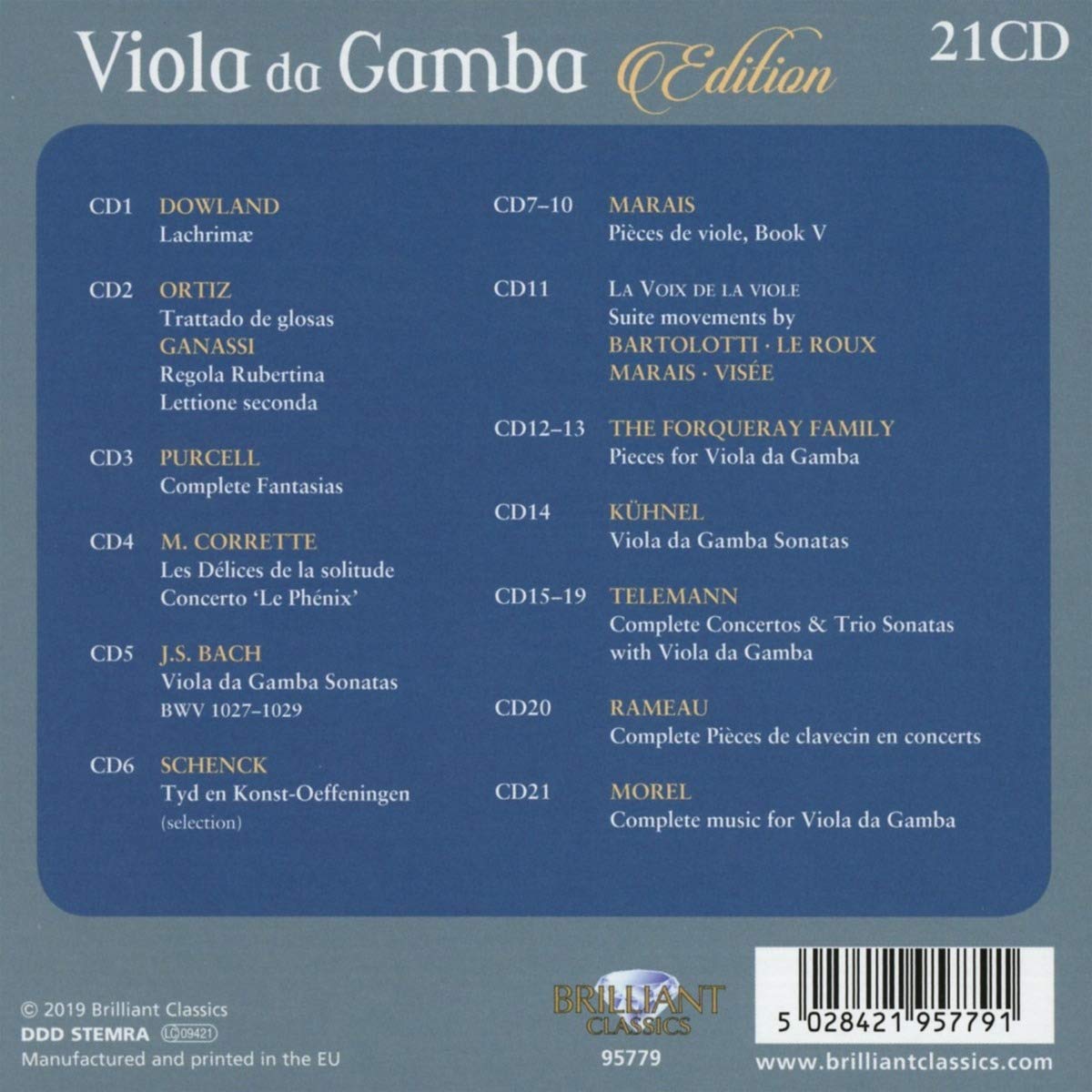 16-18세기 비올라 다 감바 컬렉션 (Viola da Gamba Edition)