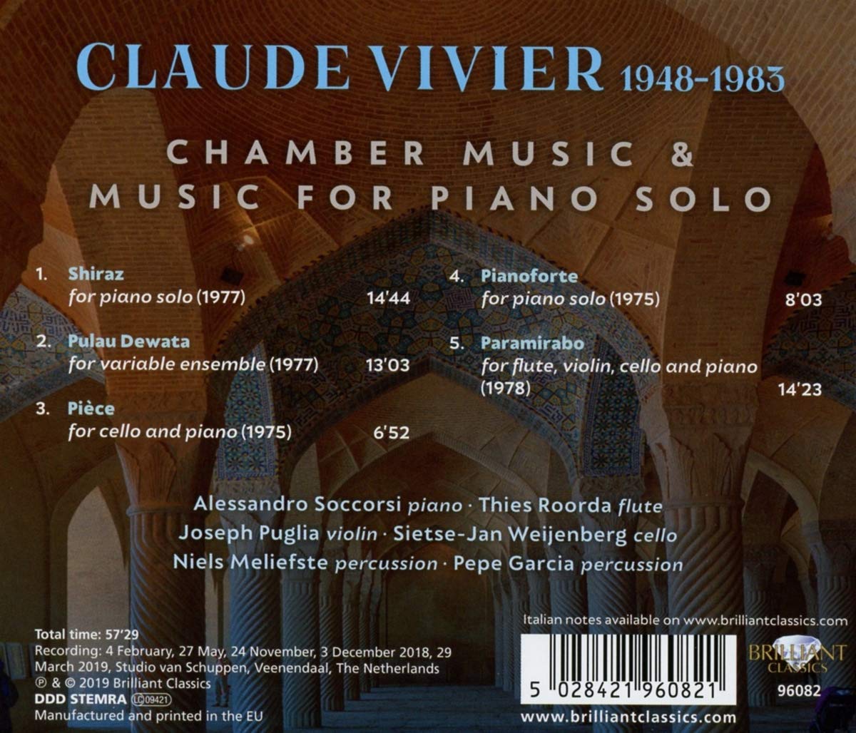 Alessandro Soccorsi 클로드 비비에 작품집 (Claude Vivier: Chamber Music, Music for Piano Solo)