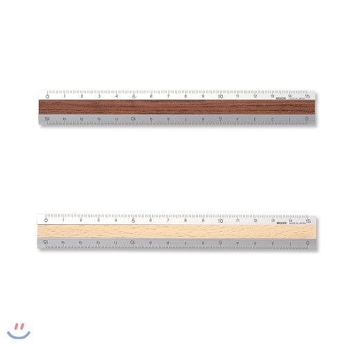 Aluminium & Wood Ruler <15cm>