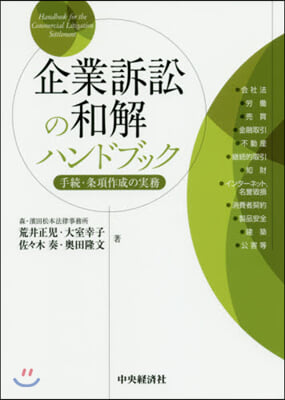 企業訴訟の和解ハンドブック 手續.條項作