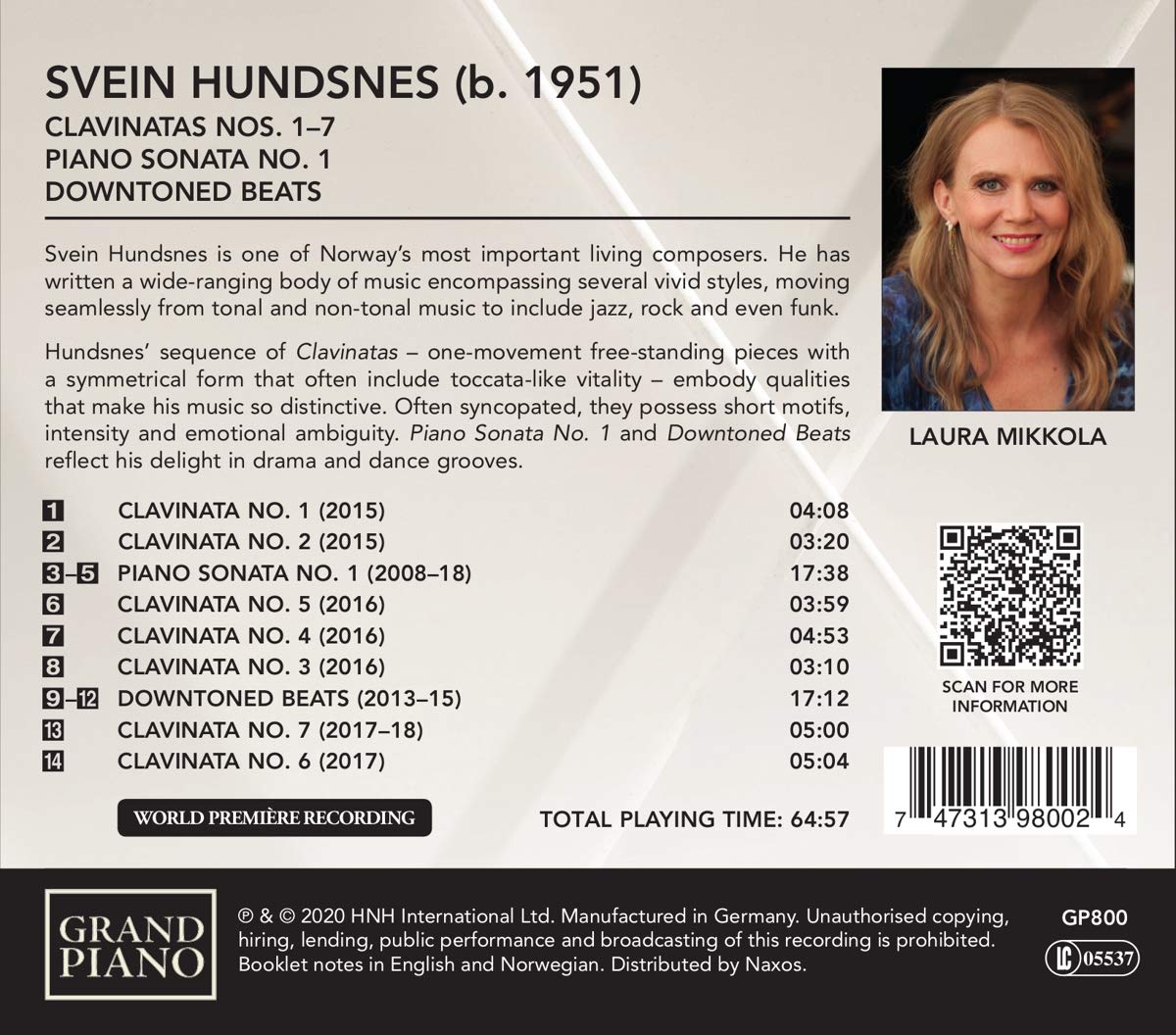 Laura Mikkola 스베인 훈스네스: 카바티나 1~7번, 피아노 소나타 1번, 다운톤 비트 (Svein Hundsnes: Clavinatas Nos. 1-7)