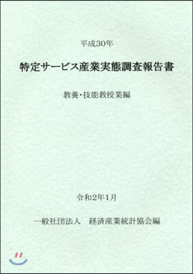 平30 特定サ-ビス産業 敎養.技能敎授