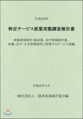 平30 特定サ-ビス産業 映像情報制作.
