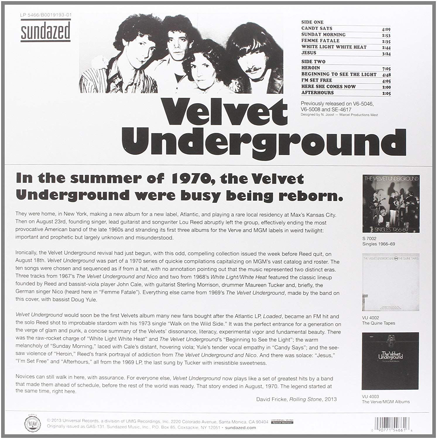 The Velvet Underground (벨벳 언더그라운드) - Best Of / Golden Archives [골드 컬러 LP]