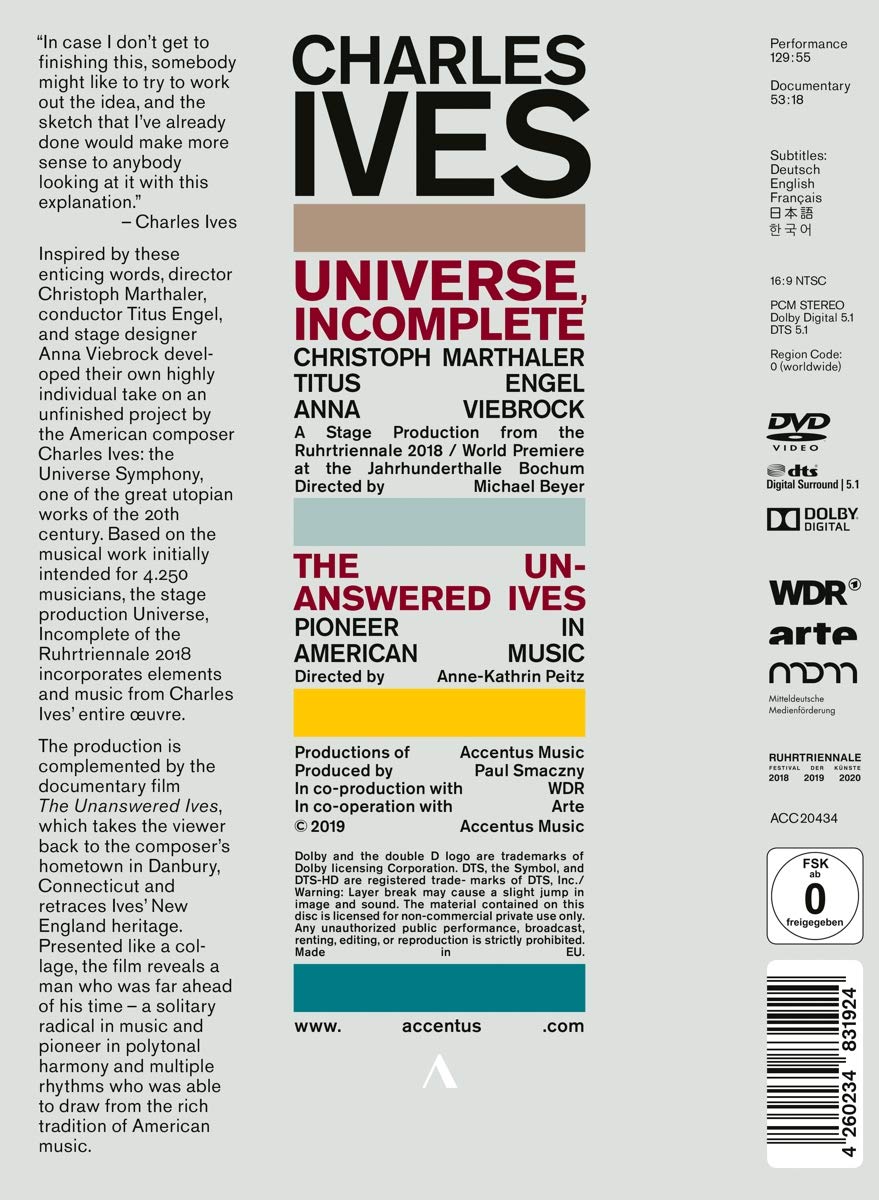 Titus Engel 찰스 아이브스의 다큐 작품 - 우주, 미완성 (Charles Ives: Universe, Incomplete)
