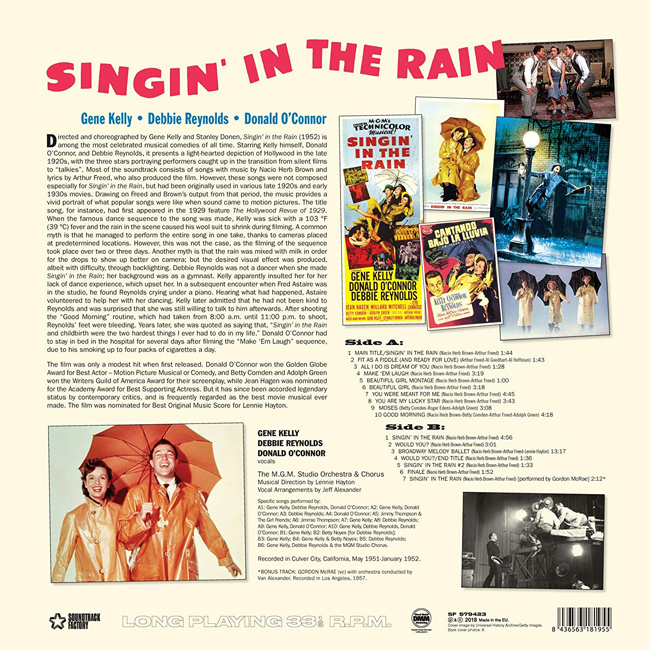 사랑은 비를 타고 영화음악 (Singin' In the Rain OST) [LP]