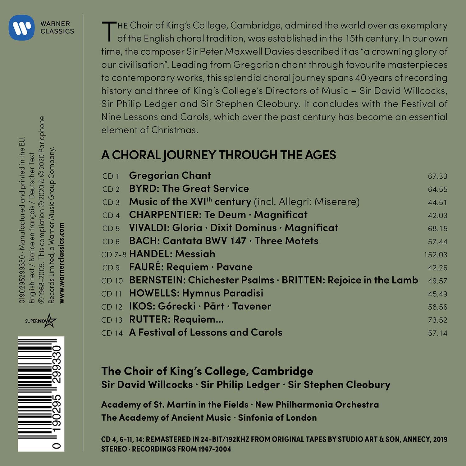 킹스 컬리지 합창음악 모음집 (Choir of King’s College, Cambridge - A Choral Journey Through The Ages)