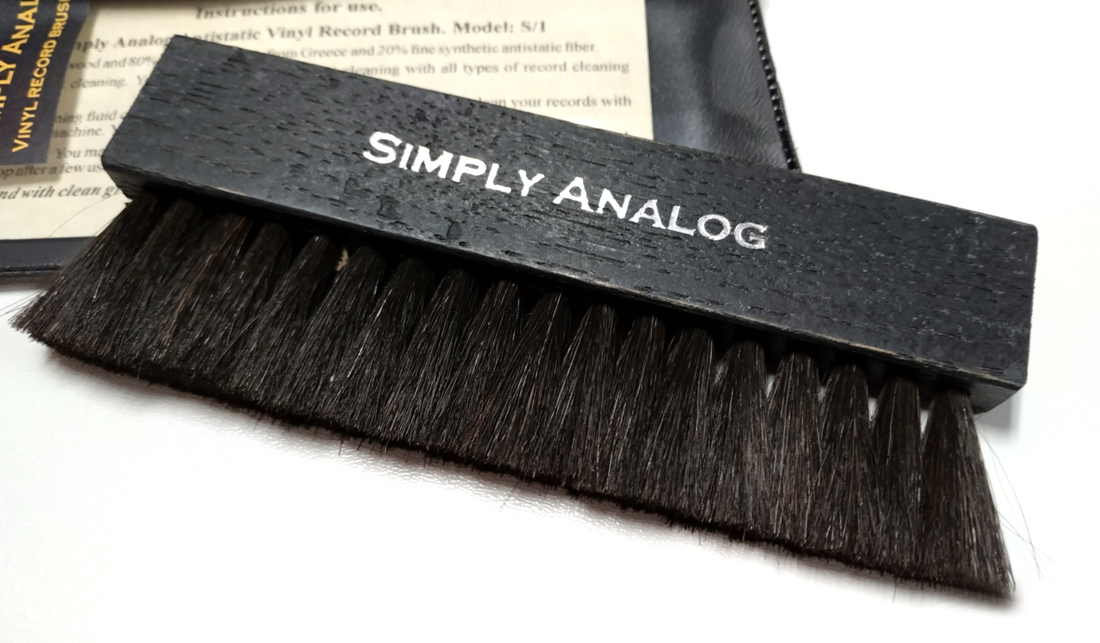 심플리 아날로그 정전기 방지 오크나무 레코드 브러쉬 (Simply Analog Anti-Static Oak Wooden Brush) [Black]
