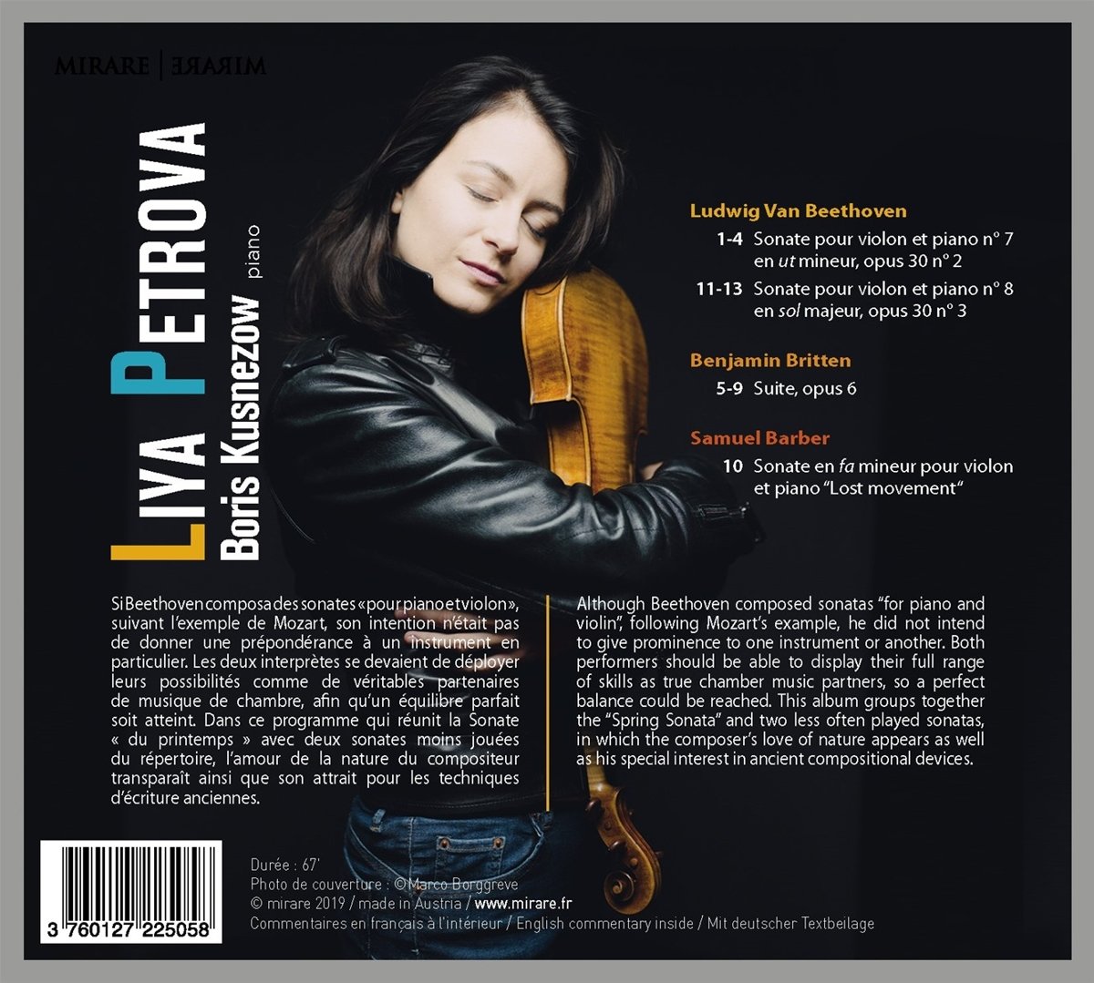 Liya Petrova 베토벤 / 브리튼 / 바버: 바이올린 소나타 (Beethoven / Britten / Barber: Violin Sonatas)