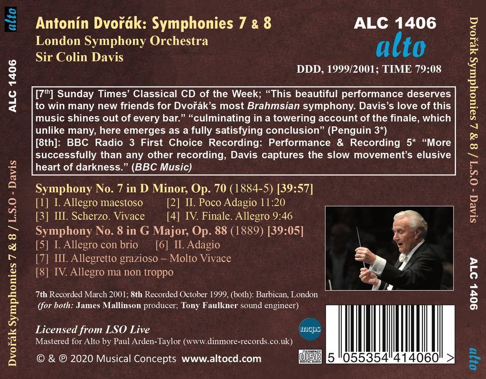 Colin Davis 드보르작: 교향곡 7, 8번 (Dvorak: Symphony Op. 70, 88)