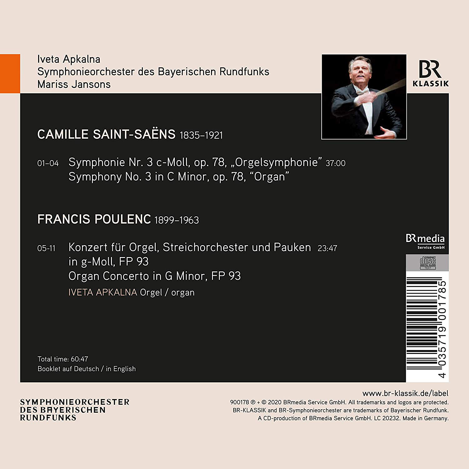 Mariss Jansons 생상스: 교향곡 3번 '오르간' / 풀랑크: 오르간 협주곡 FP.93 (Saint-Saens: Organ Symphony / Poulenc: Organ Concerto)