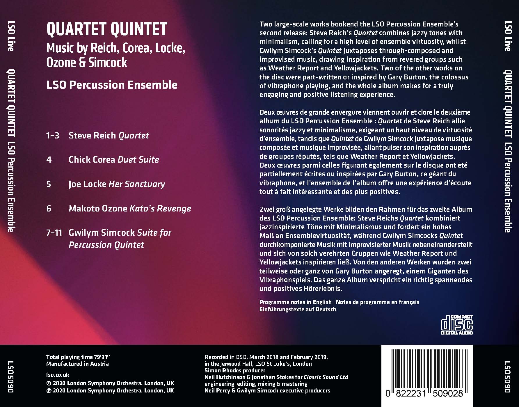 LSO 퍼커션 앙상블 연주집 (Quartet Quintet)