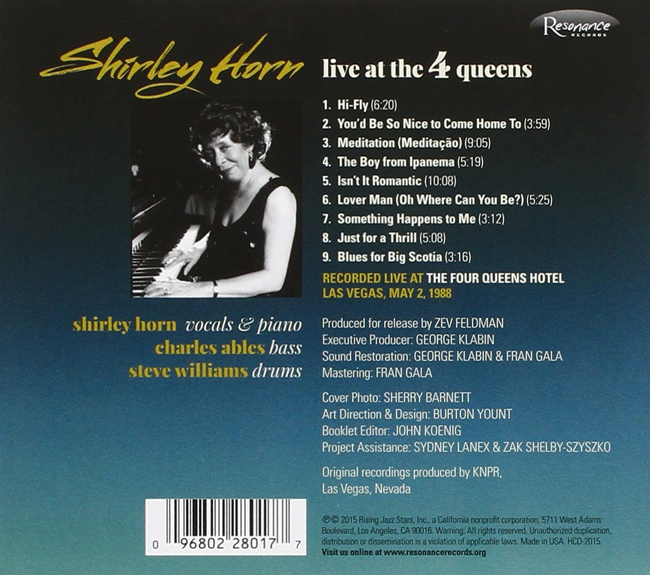 Shirley Horn (셜리 혼) - Live at the 4 Queens