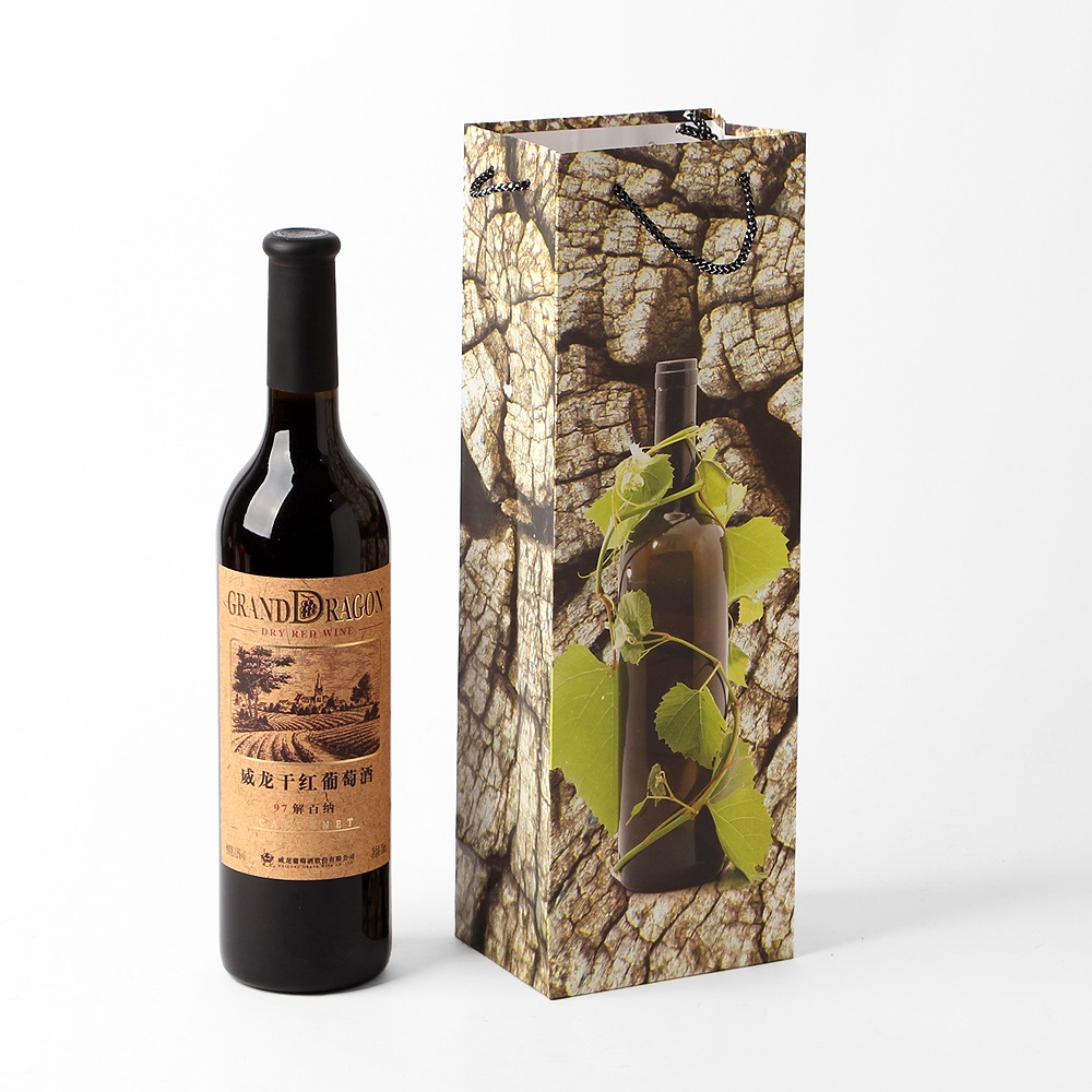 통나무 와인 쇼핑백 10p / 와인선물백