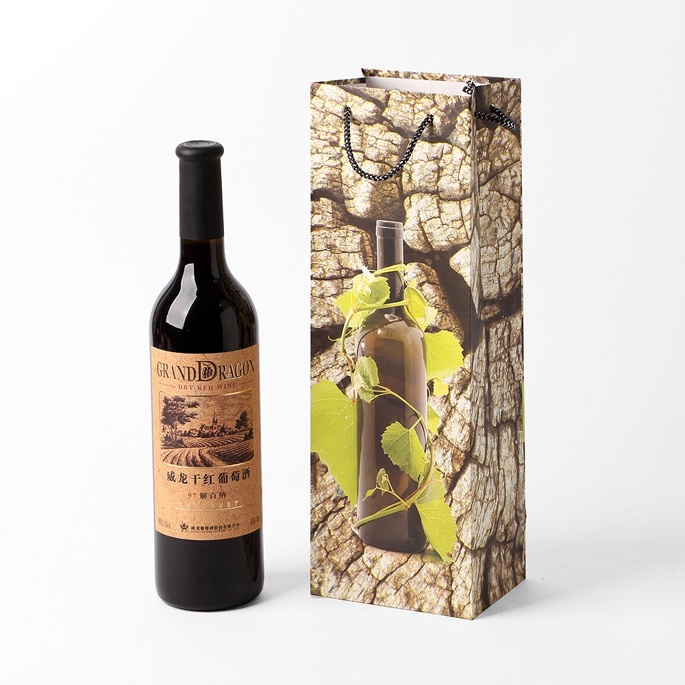 통나무 와인 쇼핑백 10p / 와인선물백