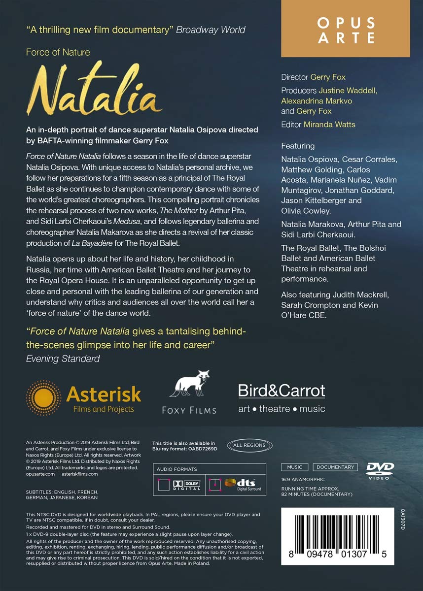 나탈리아 오시포바 다큐멘터리 '자연의 힘' (Natalia Osipova - Force of Nature)