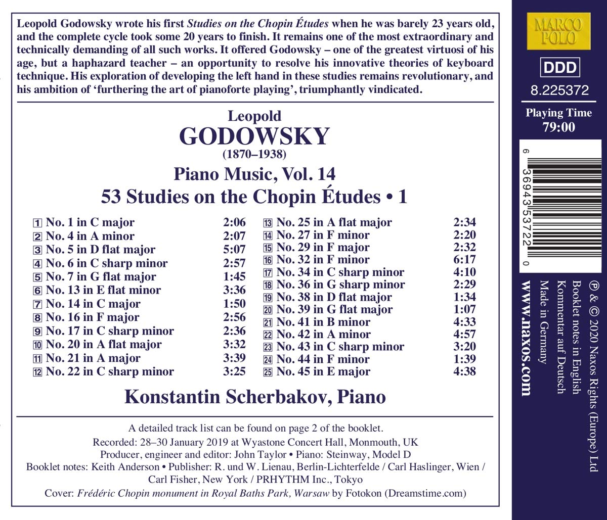 Konstantin Scherbakov 레오폴드 고도프스키: 53개의 쇼팽 연습곡 연구 (Leopold Godowsky: 53 Studies on the Chopin Etudes)