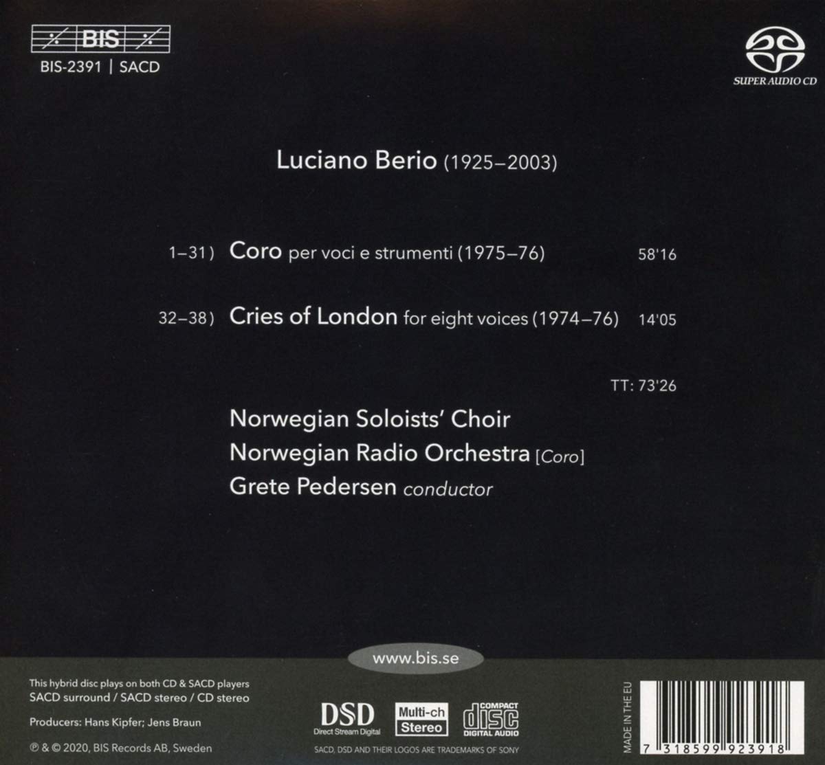 Grete Pedersen 루치아노 베리오: 코로, 런던의 외침 (Luciano Berio: Coro, Voices of London)