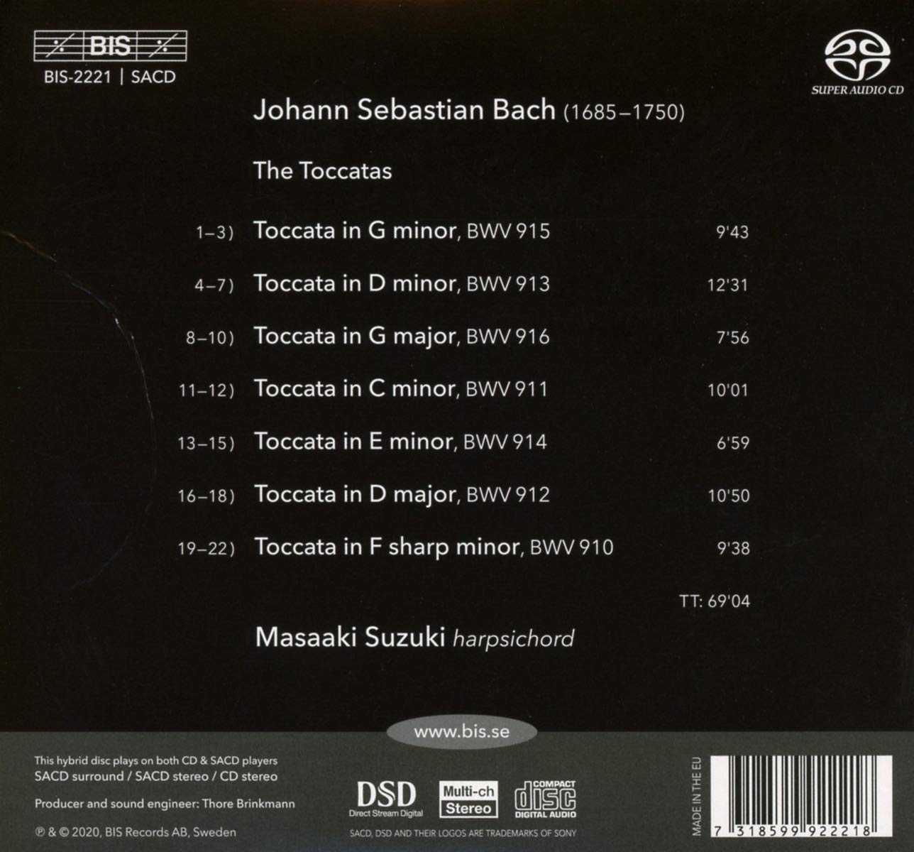 Masaaki Suzuki 바흐: 토카타 작품집 (Bach: Toccatas BWV 910-916)