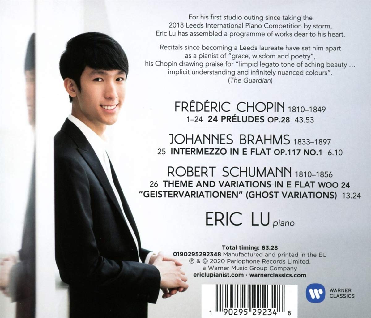 Eric Lu 쇼팽: 24개의 전주곡 / 슈만: 유령 변주곡 - 에릭 루 (Chopin: Preludes Op.28 / Schumann: Ghost Variations)