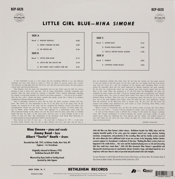 Nina Simone (니나 시몬) - Little Girl Blue [2LP]