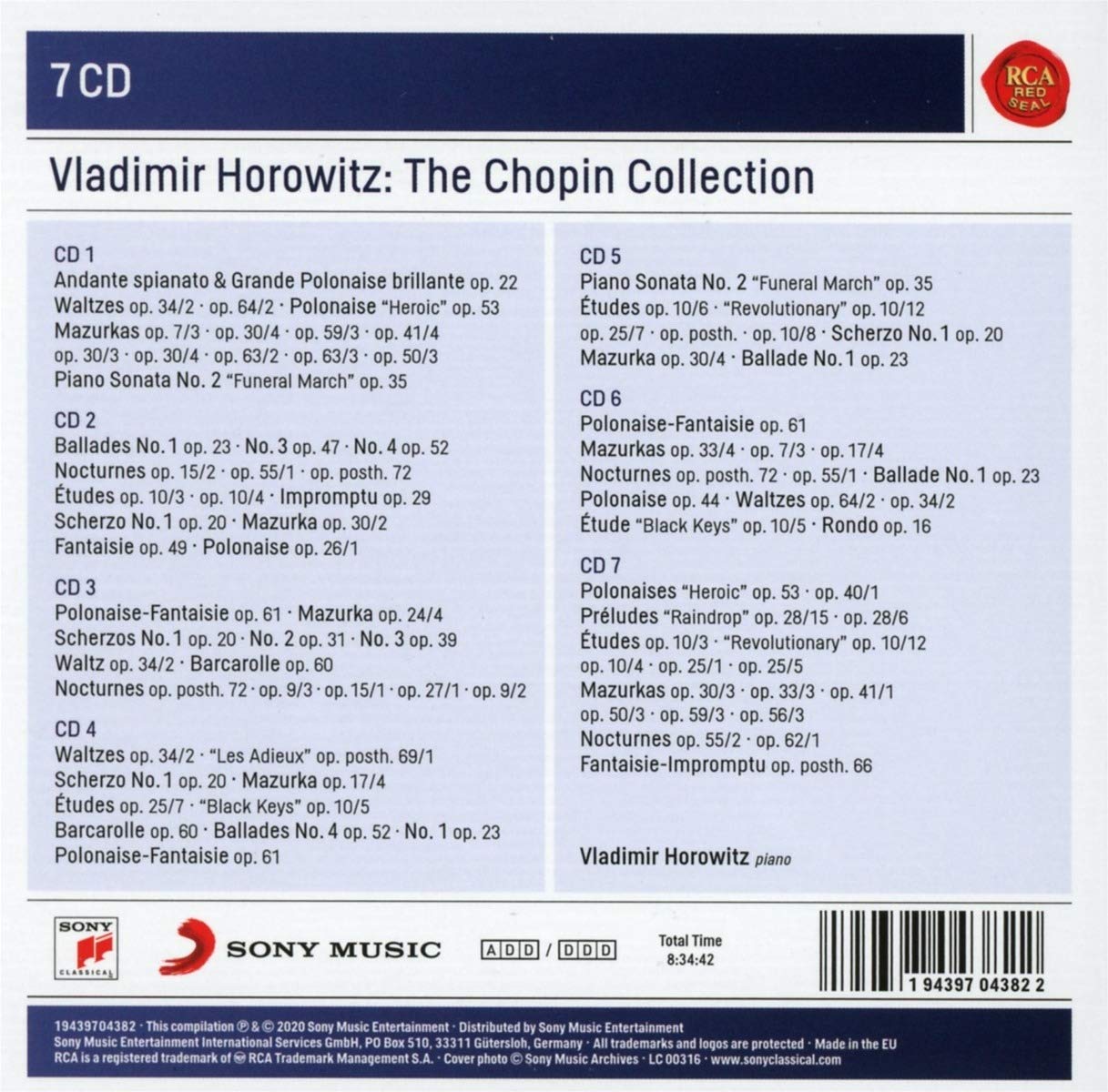 블라디미르 호로비츠 쇼팽 컬렉션 (Vladimir Horowitz: The Chopin Collection)